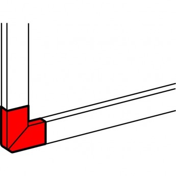 Угол плоский 90° LEGRAND для кабель-каналов DLP 65х195 белый
