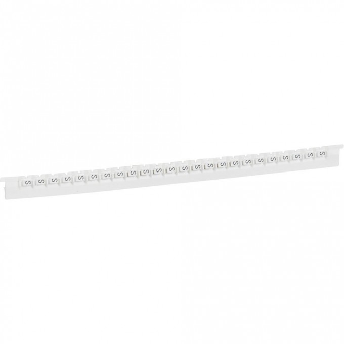 Маркер LEGRAND Memocab ширина 2,3 мм чёрная маркировка на белом фоне заглавная буква S 037844
