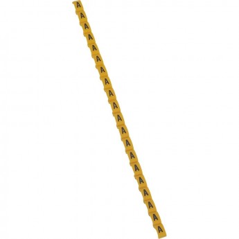 Маркер LEGRAND Duplix чёрная маркировка на желтом фоне заглавная буква A