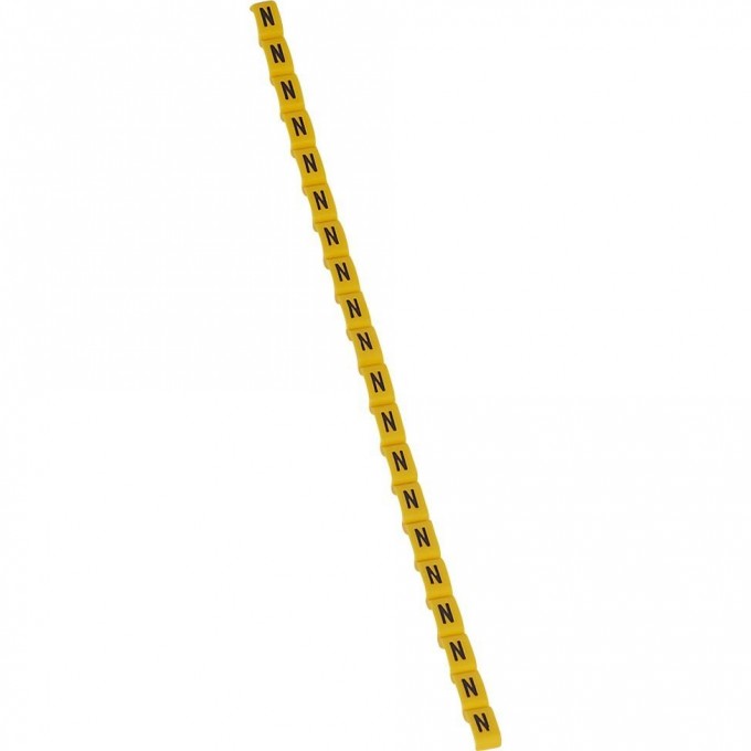 Маркер LEGRAND Duplix чёрная маркировка на желтом фоне заглавная буква N 038423