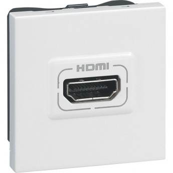 Аудио и видеорозетка LEGRAND Mosaic HDMI 2 модуля белый