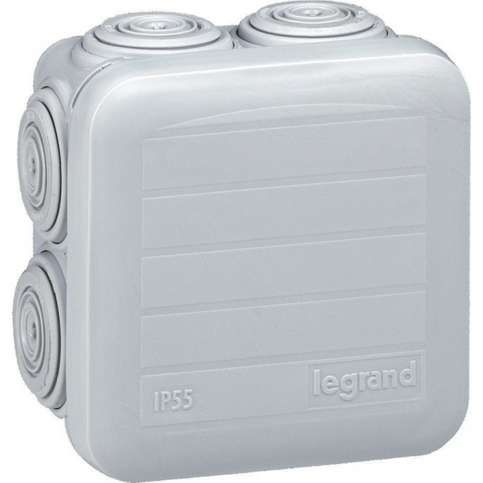 Коробка LEGRAND Plexo IP55 65х65х40мм серый 092005