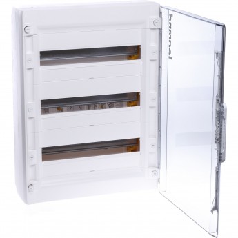 Распределительный щиток LEGRAND XL3 125 - с прозрачной дверью - 3 ряда - 54 модуля - 600х450х128 мм, белый