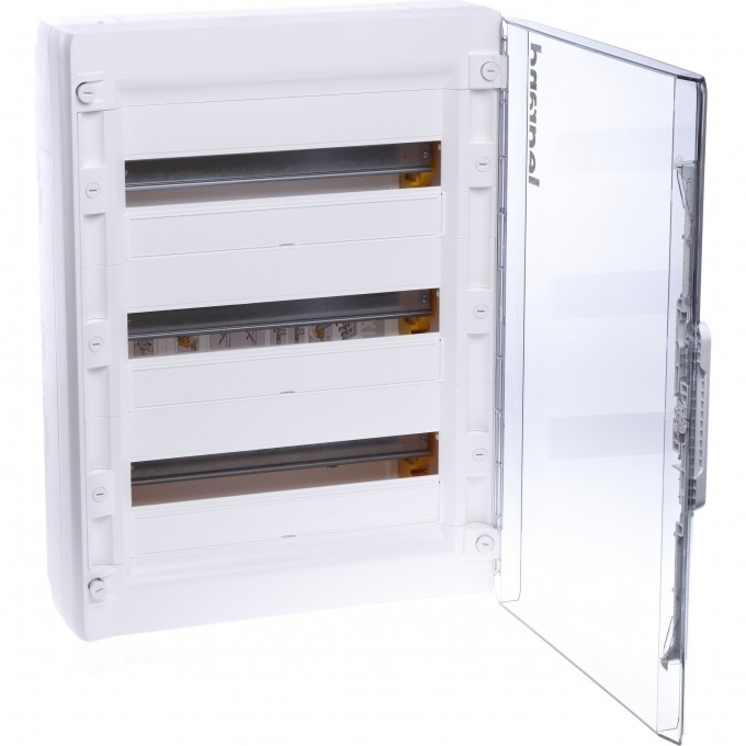 Распределительный щиток LEGRAND XL3 125 - с прозрачной дверью - 3 ряда - 54 модуля - 600х450х128 мм, белый 401658