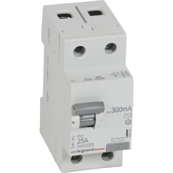 Выключатель дифференциального тока LEGRAND RX3 300мА 25А 2П тип AC белый