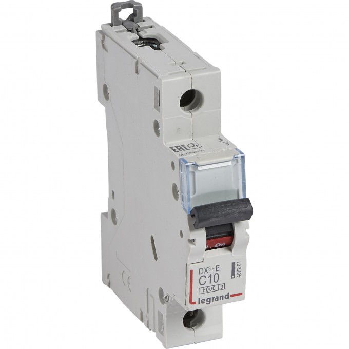 Автоматический выключатель LEGRAND DX³-E 6000 6 кА тип C 1П 230/400 В 10А 1 модуль белый 407261