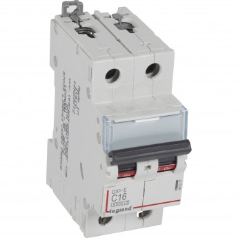 Автоматический выключатель LEGRAND DX³-E 6000 6 кА тип C 2П 230/400 В 16А 2 модуля белый