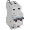 Автоматический выключатель LEGRAND DX³-E 6000 6 кА тип C 2П 230/400 В 25А 2 модуля белый 407279