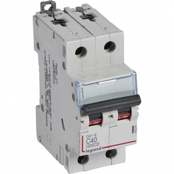 Автоматический выключатель LEGRAND DX³-E 6000 6 кА тип C 2П 230/400 В 40А 2 модуля белый
