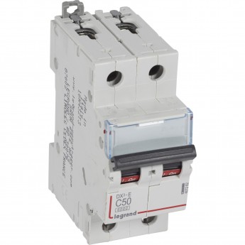 Автоматический выключатель LEGRAND DX³-E 6000 6 кА тип C 2П 230/400 В 50А 2 модуля белый
