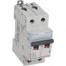 Автоматический выключатель LEGRAND DX³-E 6000 6 кА тип C 2П 230/400 В 63А 2 модуля белый 407283