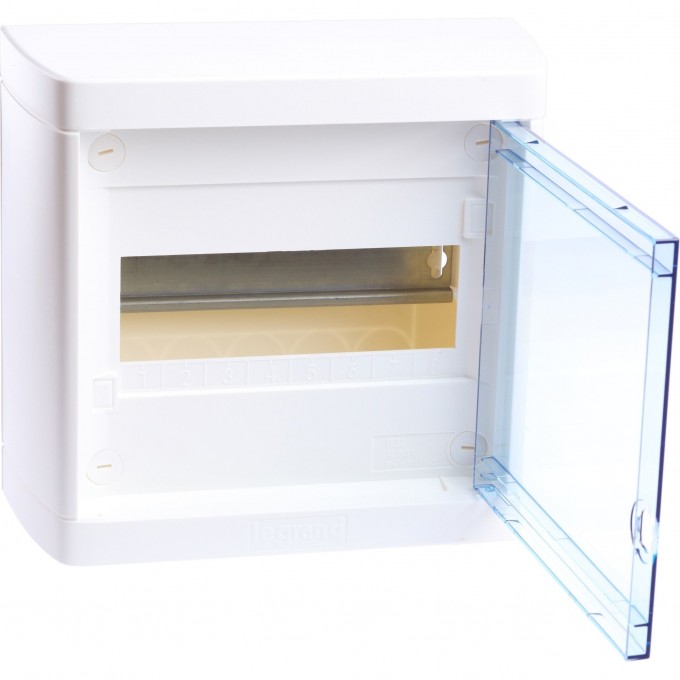 Накладной распределительный щит LEGRAND Nedbox с прозрачной дверью 1 рейка х 8 модулей 601245