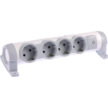 Многорозеточный блок LEGRAND 'Комфорт' 4 x 2К+З поставляется без кабеля белый