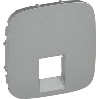 Лицевая панель LEGRAND Valena ALLURE для одиночных телефонных/информационных розеток алюминий