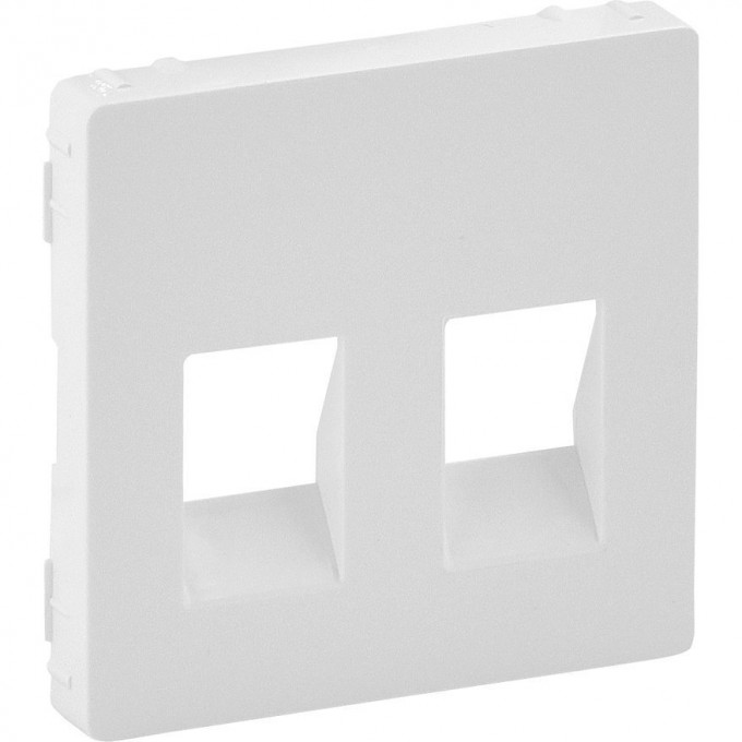 Лицевая панель LEGRAND Valena LIFE для аудиорозетки с пружинными зажимами двойной белая 755370