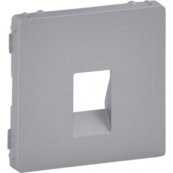 Лицевая панель LEGRAND Valena LIFE для аудиорозетки с пружинными зажимами одиночной алюминий
