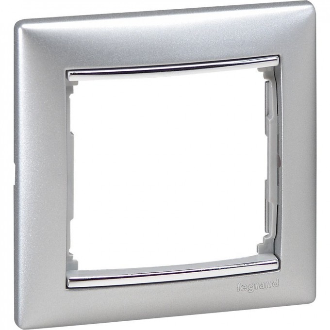 Рамка LEGRAND Valena 1 пост алюминий/серебряный штрих 770351
