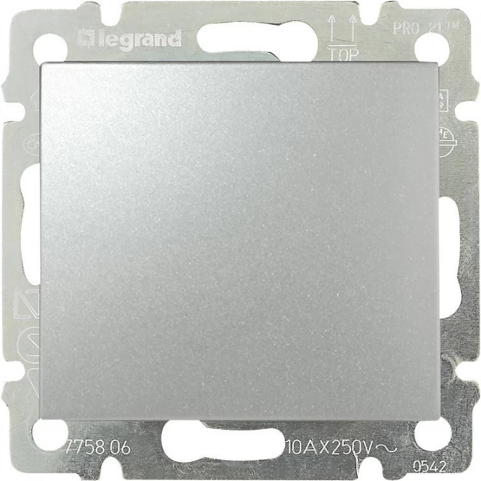 Выключатель LEGRAND Valena без фиксации 10 A 250 В алюминий 770111 Выключатель LEGRAND Valena без фиксации 10 A 250 В алюминий 770111