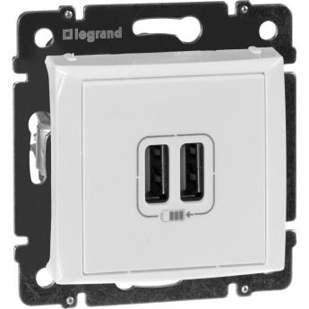 Зарядное устройство LEGRAND Valena с 2-мя коннекторами USB 1500 мА белый