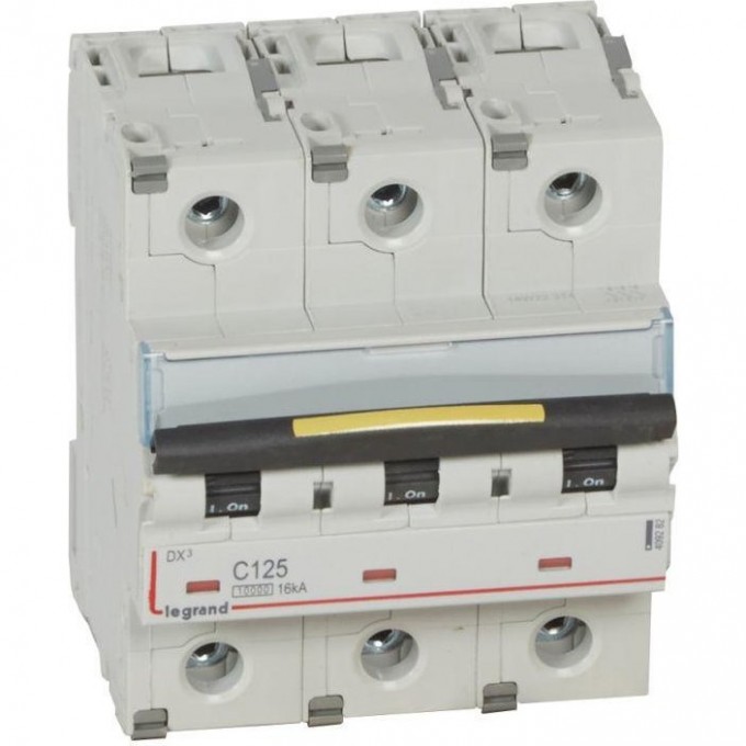 Автоматический выключатель LEGRAND DX3 16кА 125А 3П тип C белый 409282