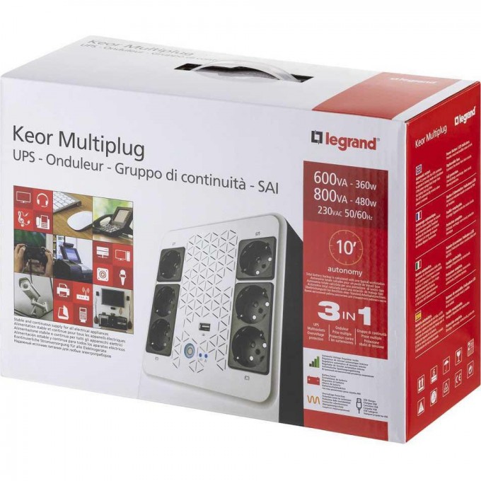 ИБП LEGRAND Keor Multiplug 600 ВА 310081. Купить на Официальном Сайте ...