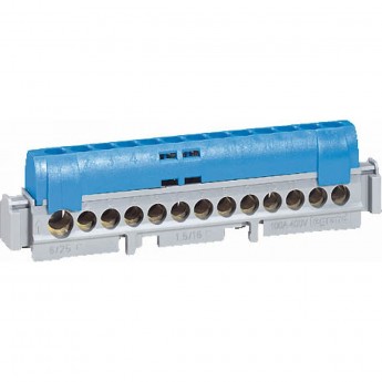 Клеммная колодка LEGRAND IP 2X нейтраль синяя 1 x 6-25 мм² - 21 x 1,5-16 мм² длина 141мм