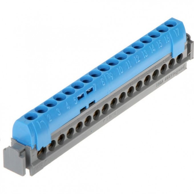 Клеммная колодка LEGRAND IP 2X нейтраль синяя 1 x 6-25 мм² - 21 x 1,5-16 мм² длина 176мм 04846