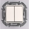 Переключатель модульный LEGRAND INSPIRIA двухклавишный 10 AX 250 В белый 673655
