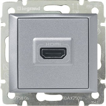 Розетка LEGRAND HDMI для аудио/видеоустройств Valena алюминий