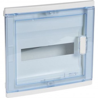 Щит LEGRAND Nedbox встраиваемый 1 рейка 12+2 мод., 305х330х86мм с N+PE с синей полупрозрачной дверью (IP 40)