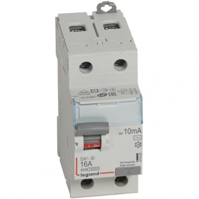 Выключатель дифференциального тока LEGRAND DX3 16А 2П тип AC 411500