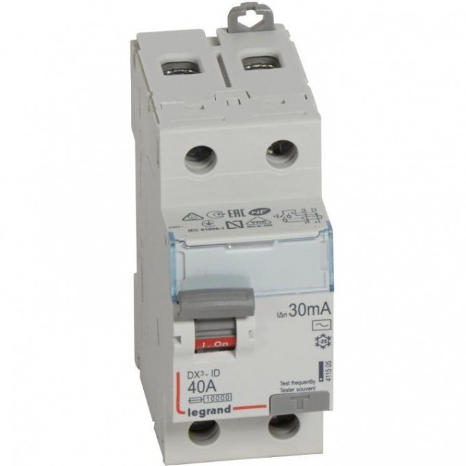 Выключатель дифференциального тока LEGRAND DX3 40А 2П тип AC 411505