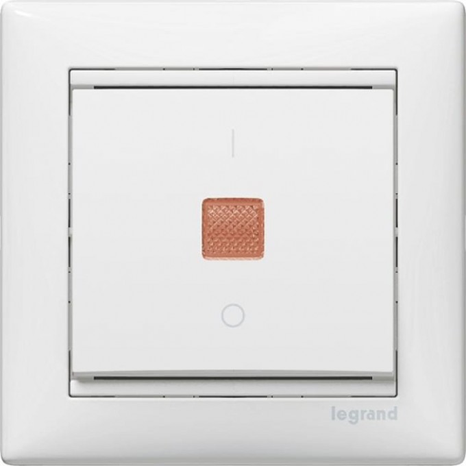 Выключатель LEGRAND Valena одноклавишный с подсветкой 10А IP31 белый 694261