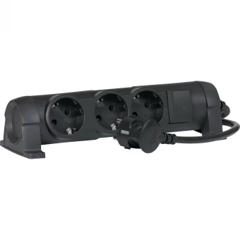 Многорозеточный блок LEGRAND ''КОМФОРТ'' 3 x 2К+З - с кабелем длиной 3 м черный 694602