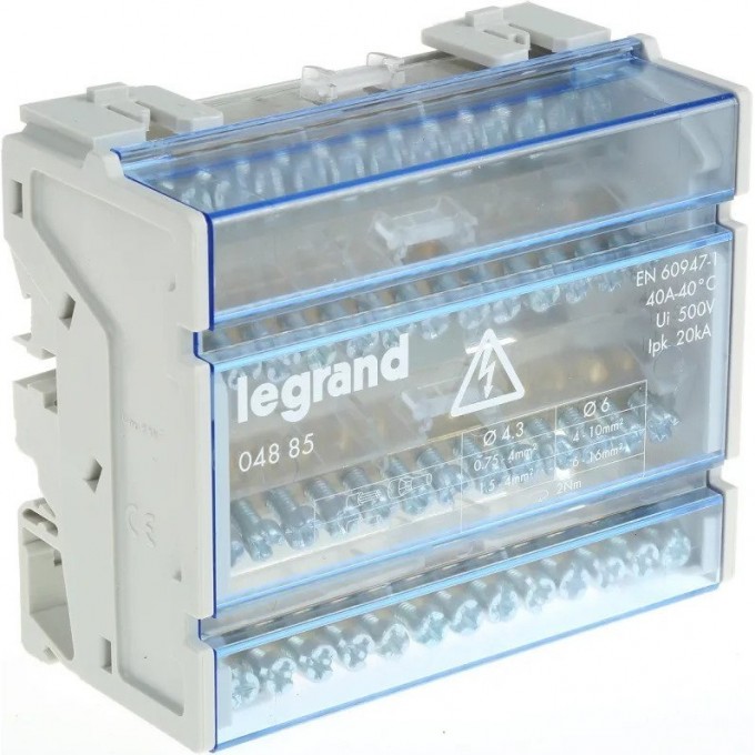 Модульный распределительный блок LEGRAND 4П 40 A 13 подключений 04885