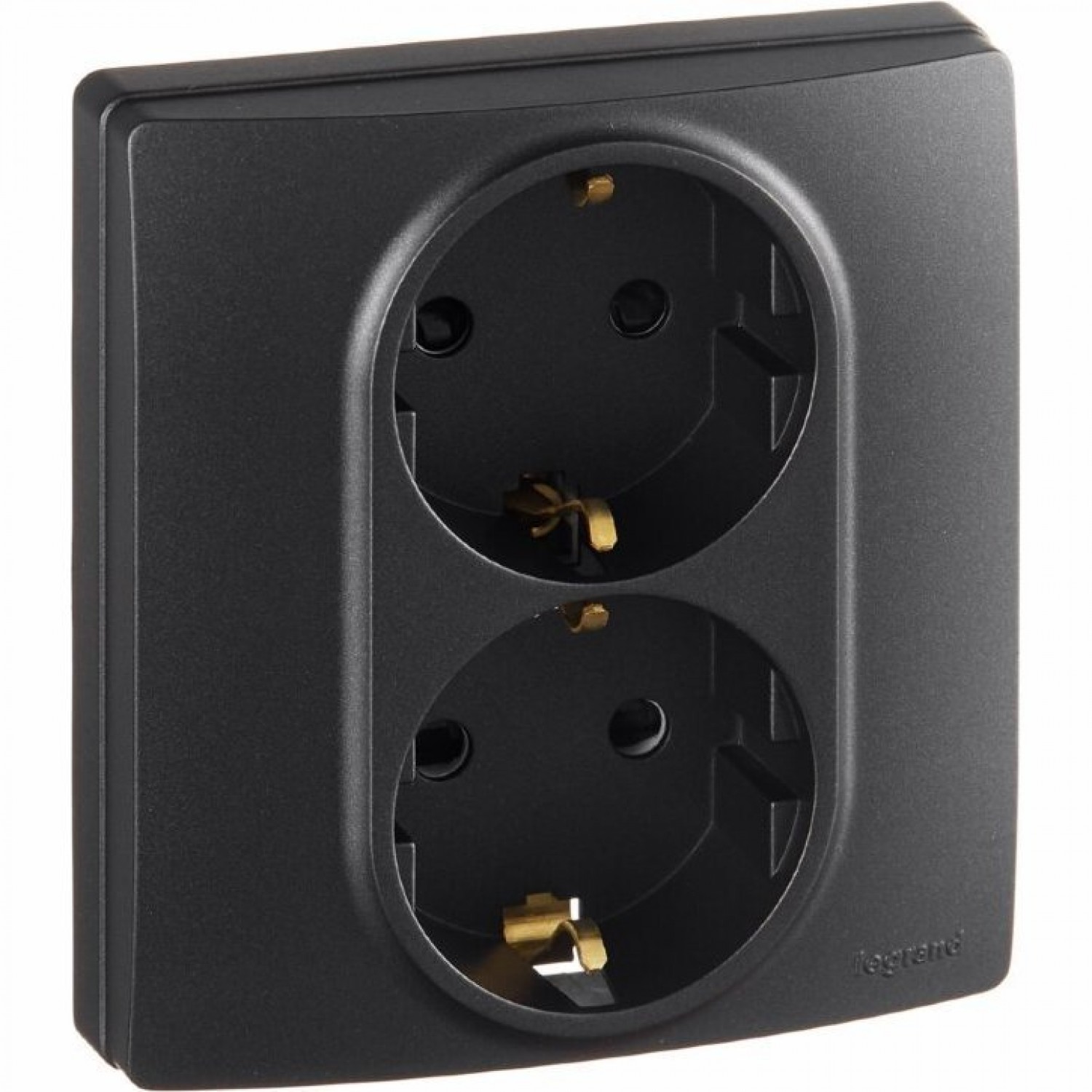 Розетка LEGRAND 2 x 2К+З со шторками немецкий стандарт автоматические ...