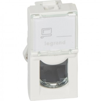 Розетка LEGRAND Mosaic RJ45 UTP кат.5е 1 модуль, белый