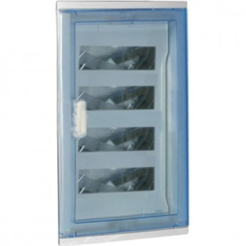 Щит встраиваемый LEGRAND Nedbox с синей полупрозрачной скругленной дверью 4 rрейки 48+8 модулей белый