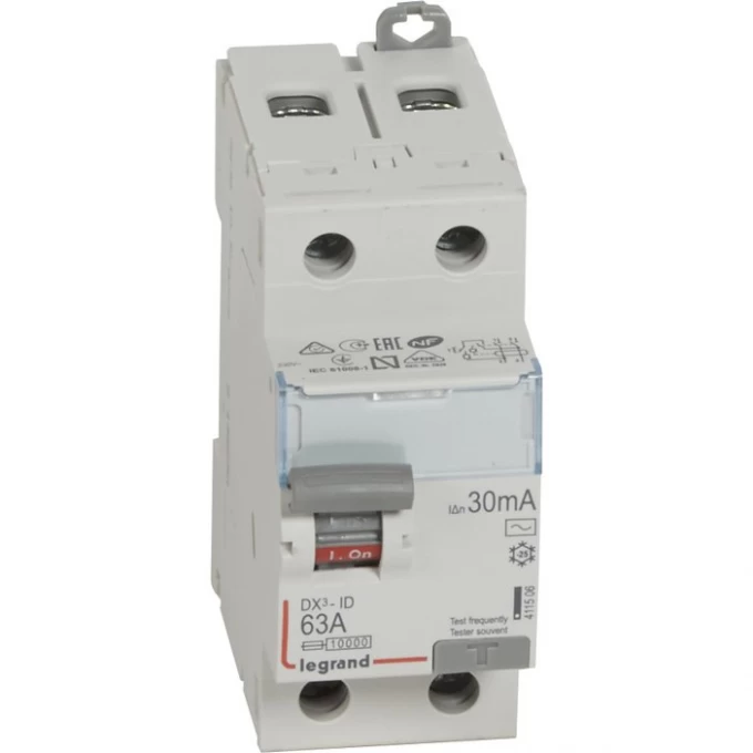Выключатель дифференциального тока LEGRAND DX3 2П 25А 30мА-AC 411504 Выключатель дифференциального тока LEGRAND DX3 2П 25А 30мА-AC 411504